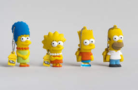 Los USB de Los Simpsons: Homer, Marge, Bart y Lisa