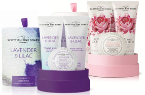 Tambor de cosmética de lujo de Scottish Fine Soaps