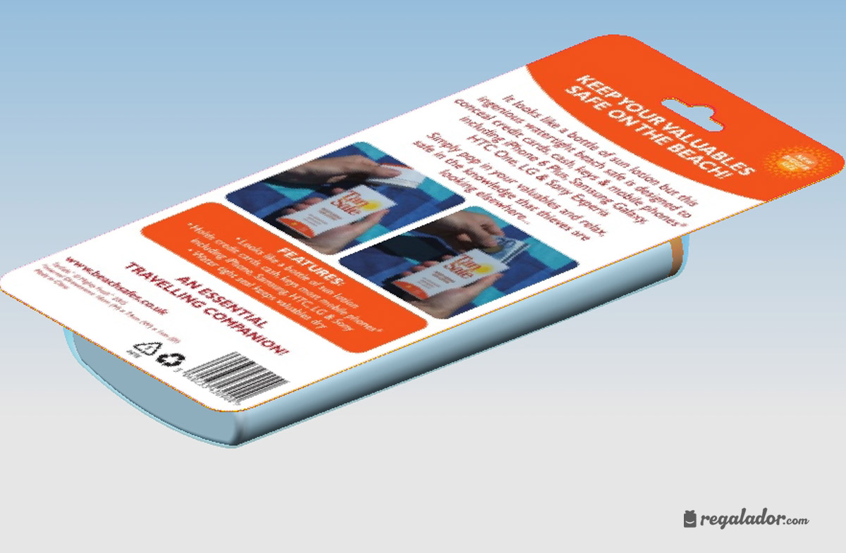 Bronceador anti-robo para la playa