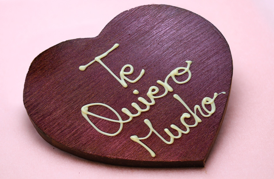 Tableta de chocolate gigante con forma de corazón