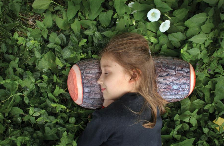 Almohada para dormir como un tronco en cualquier parte
