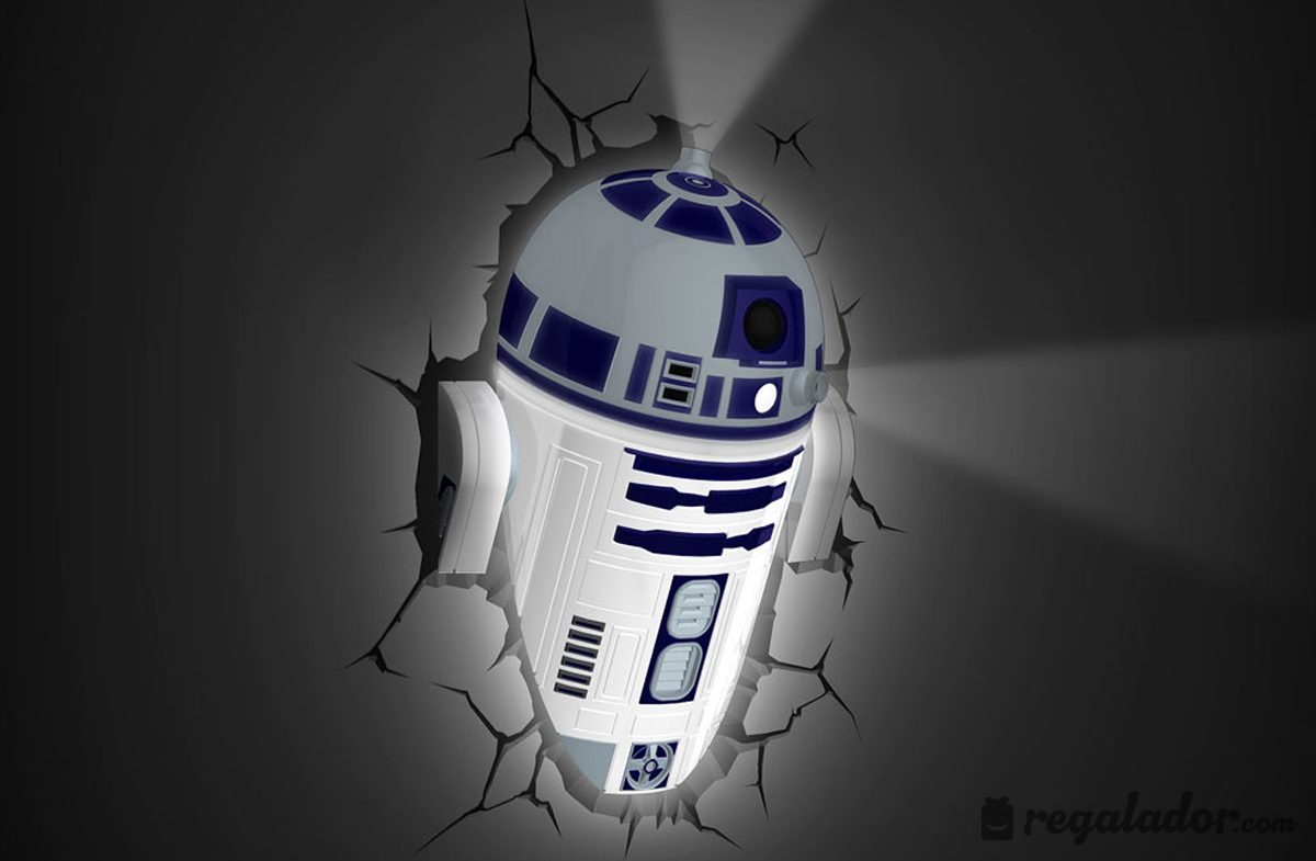 Lámpara 3D Star Wars: R2D2