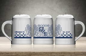 Juego de 6 jarras de cerveza tradicionales