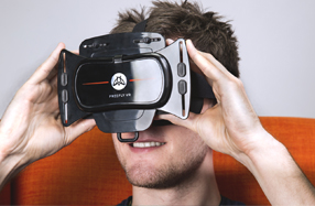 Gafas 3D de realidad virtual con mando