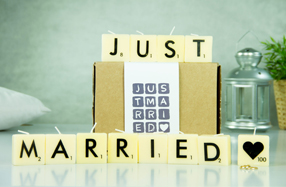 Velas Scrabble para recién casados