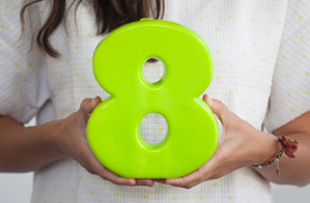 Velas gigantes con forma de números