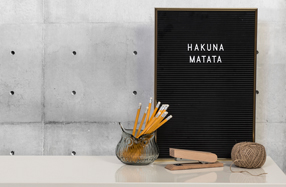 Tablero de letras para dejar mensajes