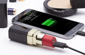 Batería cargador barra de labios