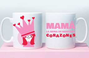 Taza "Mamá, eres la reina de nuestros corazones"