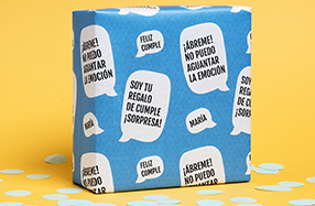 Papel de regalo personalizado modelo chat