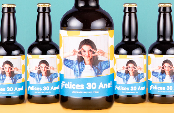 Pack de cerveza personalizada. Modelo Topos