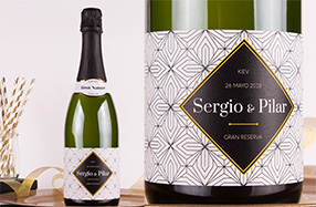 Vino espumoso Brut Nature personalizado