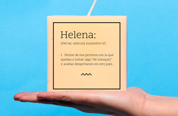 Vela personalizada. Modelo: Nombre