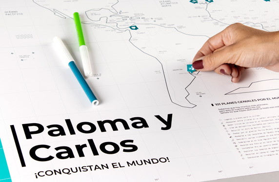 Mapa del mundo personalizado