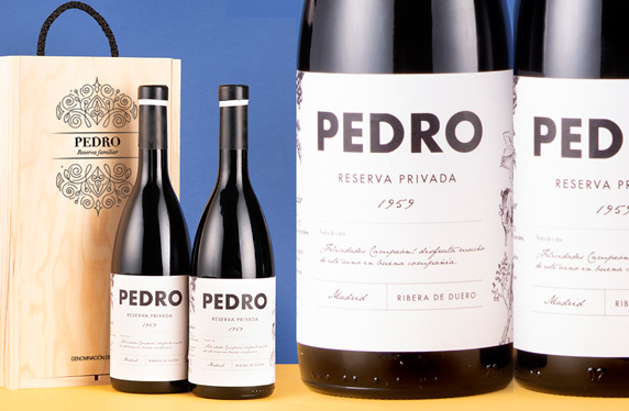 Vino tinto personalizado diseño Racimo de uvas