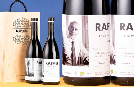 Vino tinto personalizado diseño Clásico con foto