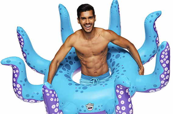 Flotador gigante con forma de pulpo