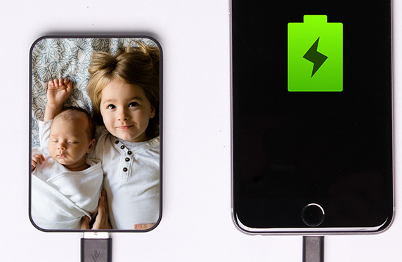 Batería de bolsillo con tu foto preferida