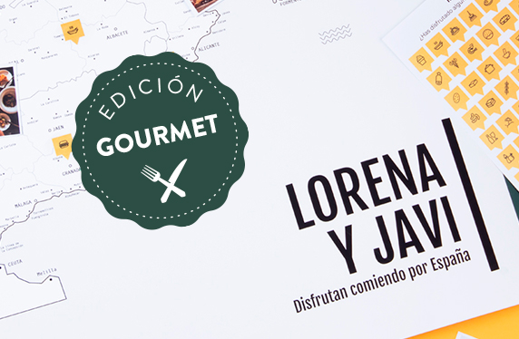 Mapa Gastronómico de España personalizado