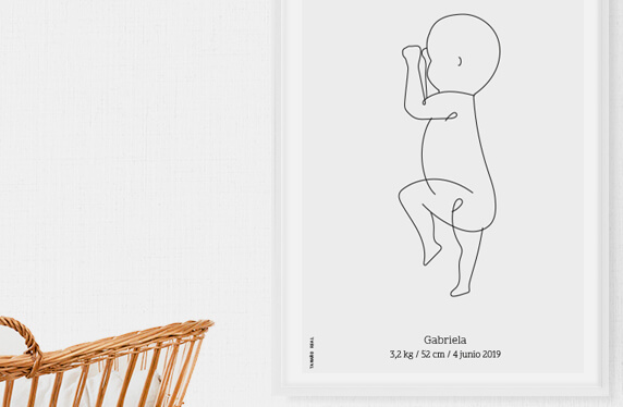 Lámina personalizada de tu bebé a tamaño real