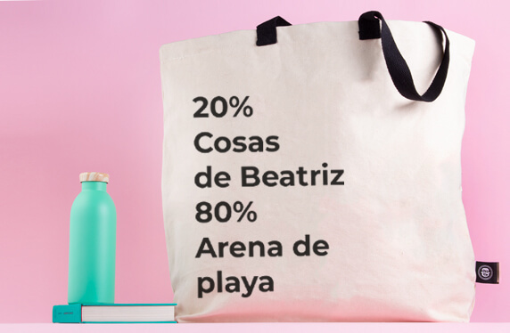 Maxibolso personalizado con texto