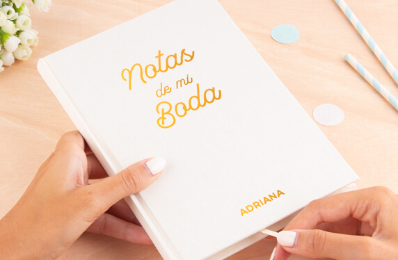 Libro de notas personalizable, A5, boda