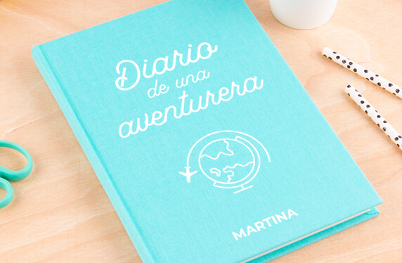Libro de notas personalizable, A5, diario de viaje