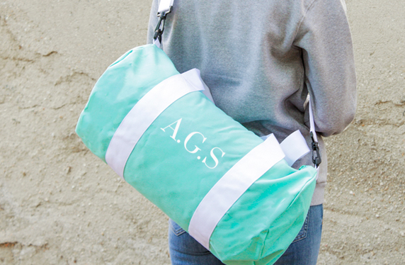 Bolsa de deporte personalizada con inicial