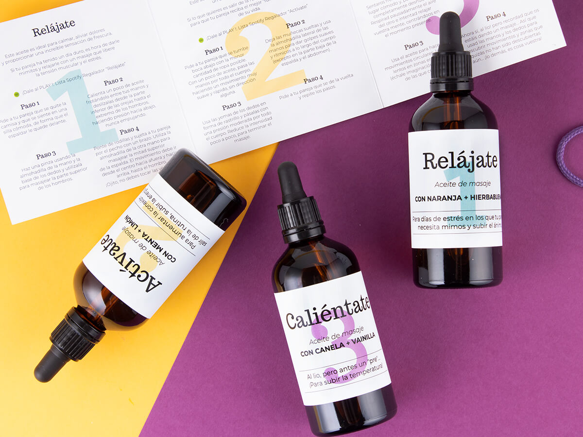 Kit de aceites de masajes para parejas