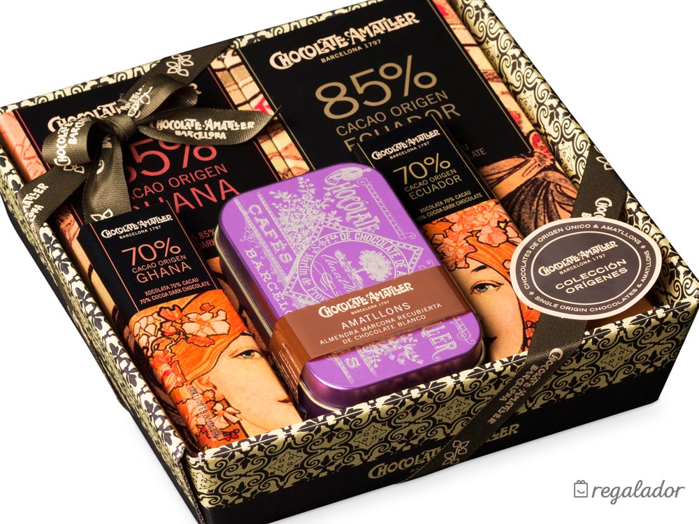 Cestas surtidas de chocolate Amatller