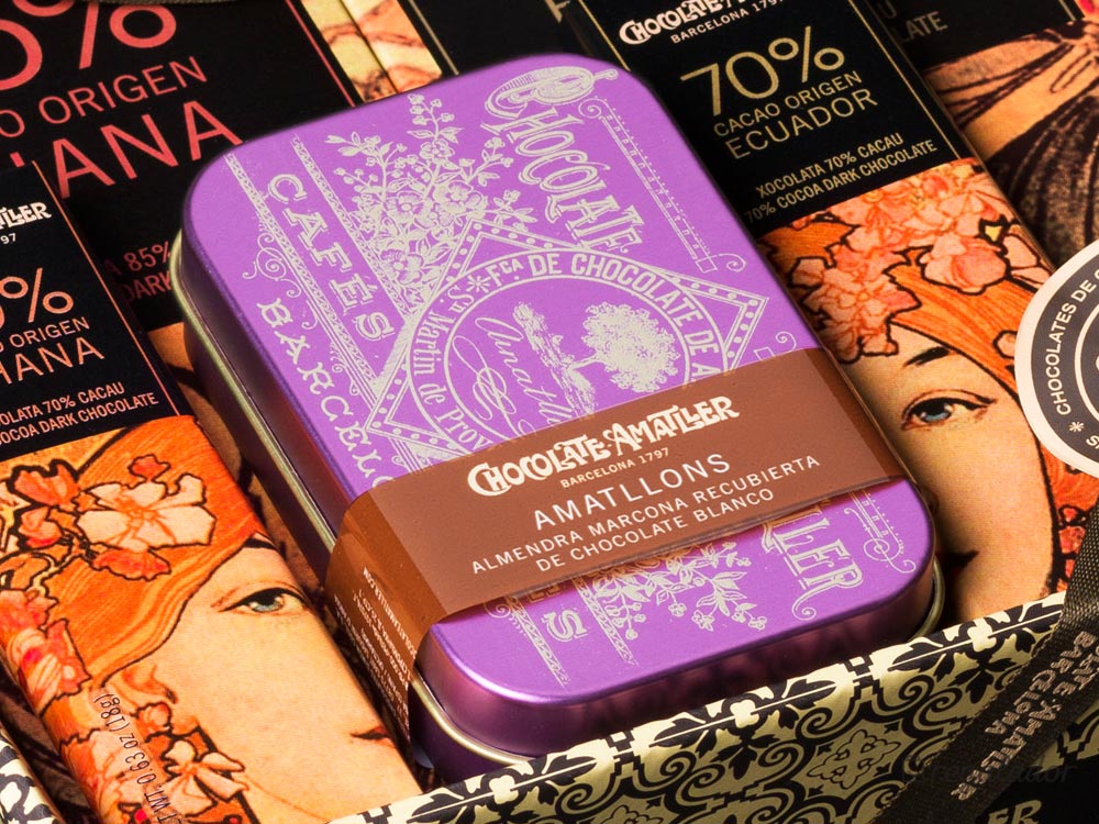 Cestas surtidas de chocolate Amatller