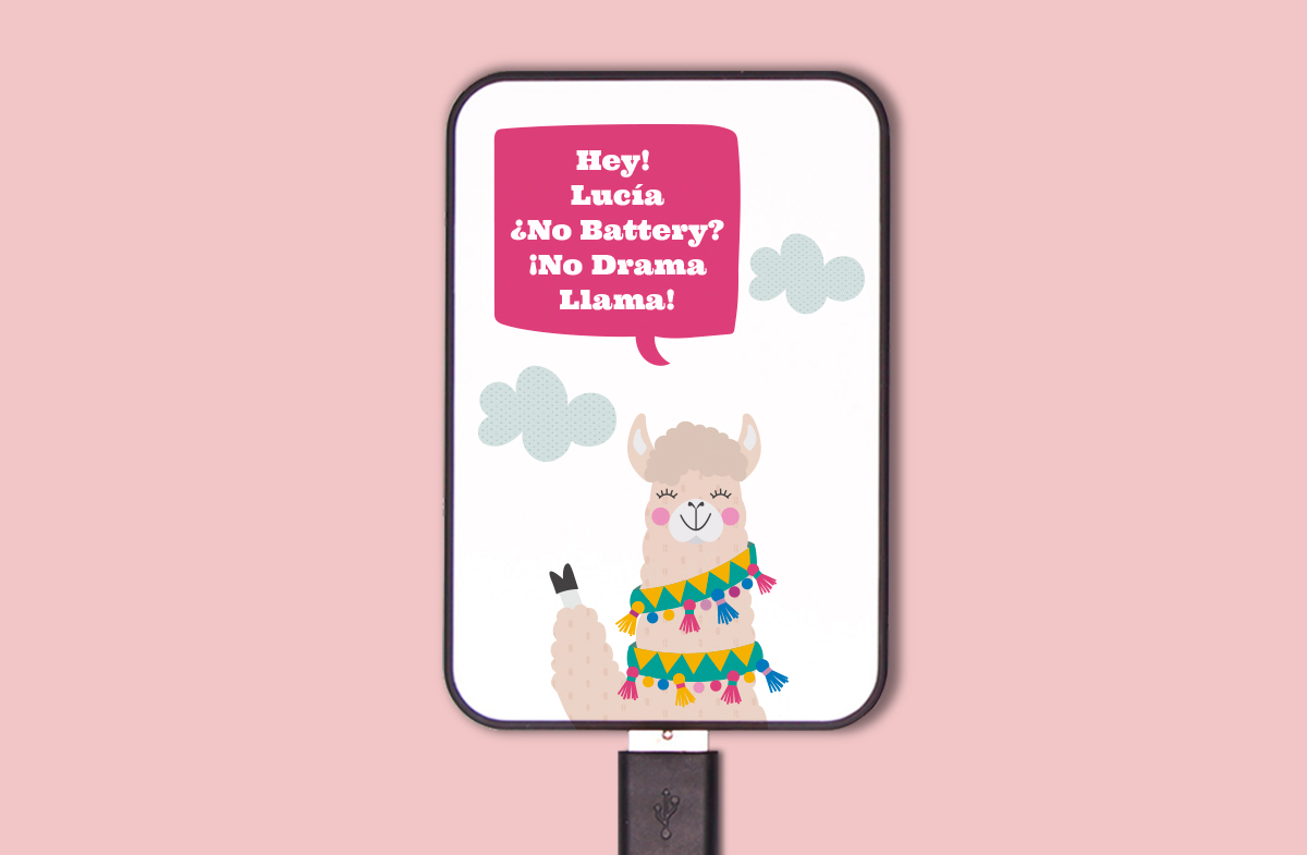 Batería portátil personalizada para chicas