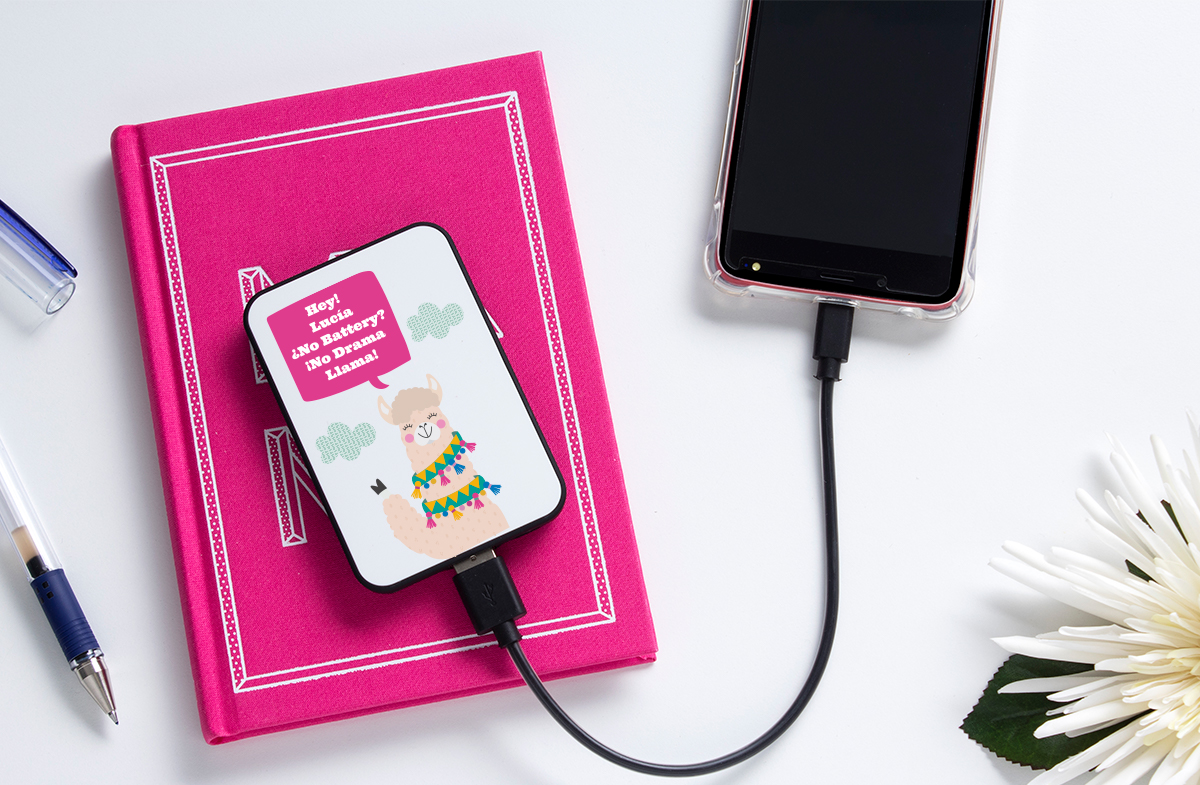 Batería portátil personalizada para chicas