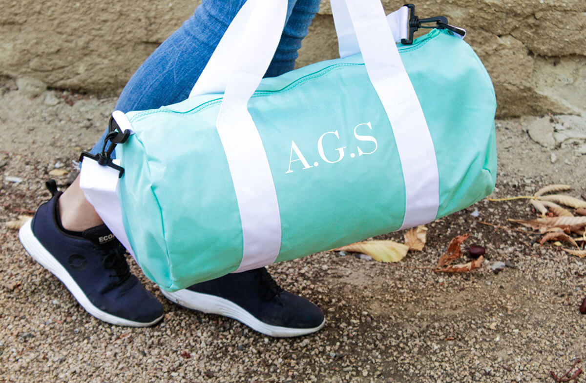 Bolsa de deporte personalizada con inicial