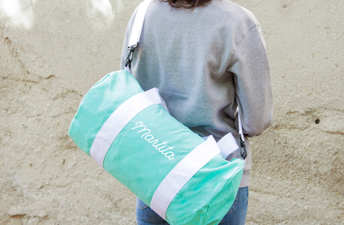 Bolsa de deporte personalizada con nombre