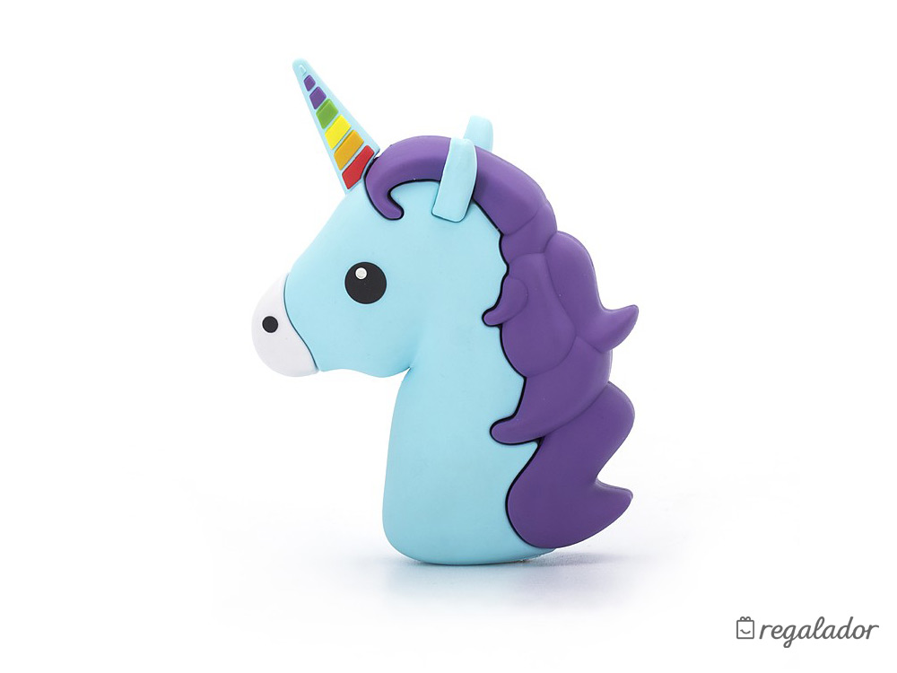 Batería portátil con forma de unicornio