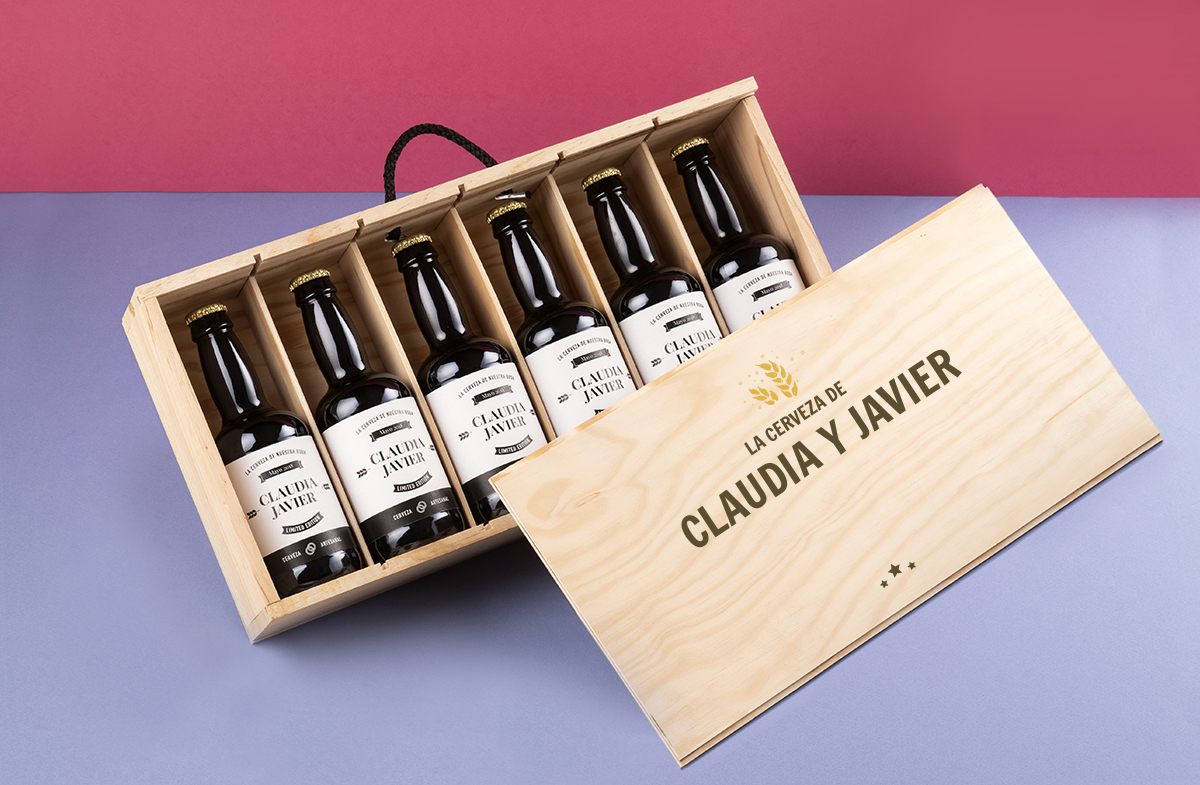 Pack de cervezas personalizables para parejas