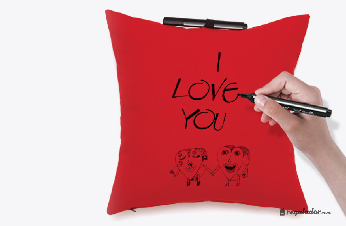 El cojín para escribir mensajes