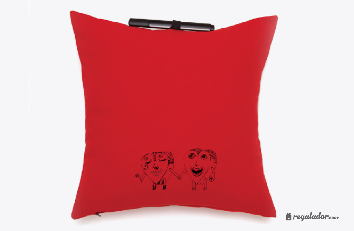 El cojín para escribir mensajes