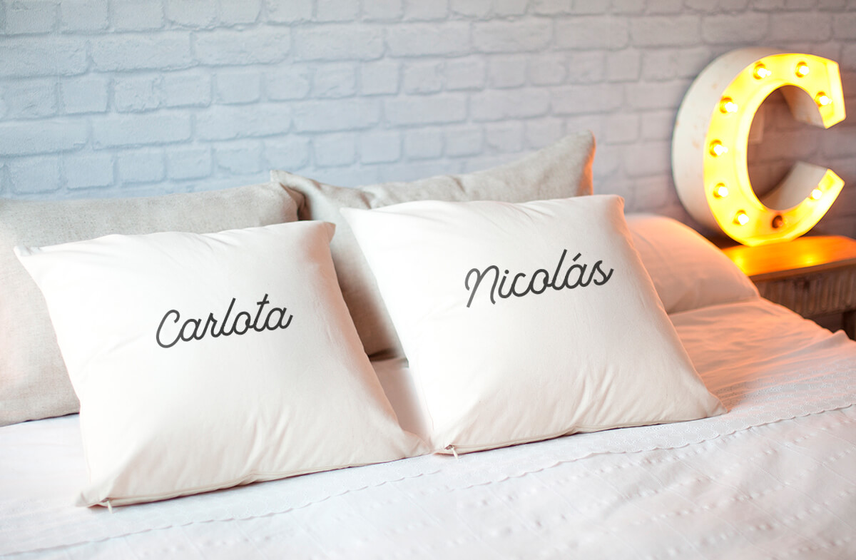 Cojín personalizado con tu nombre