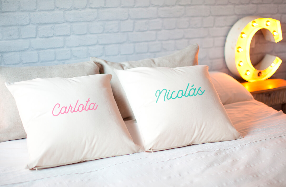 Cojín personalizado con tu nombre