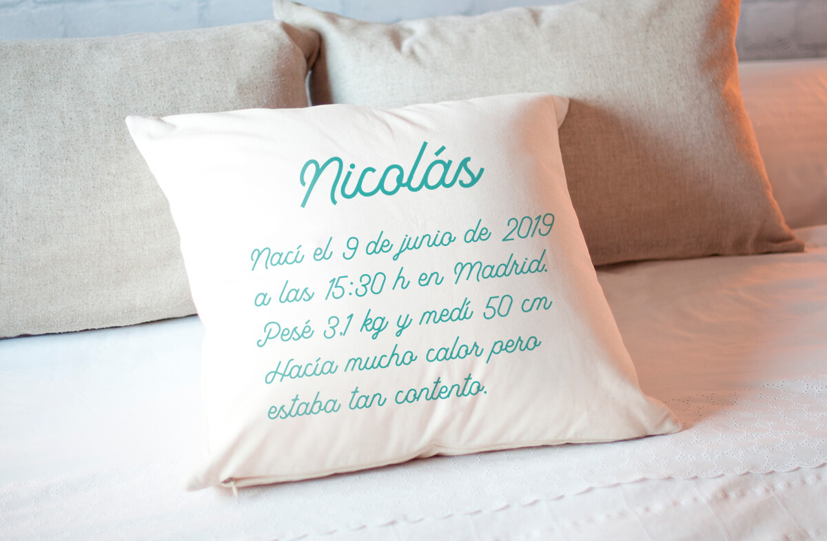 Cojín personalizado para niños