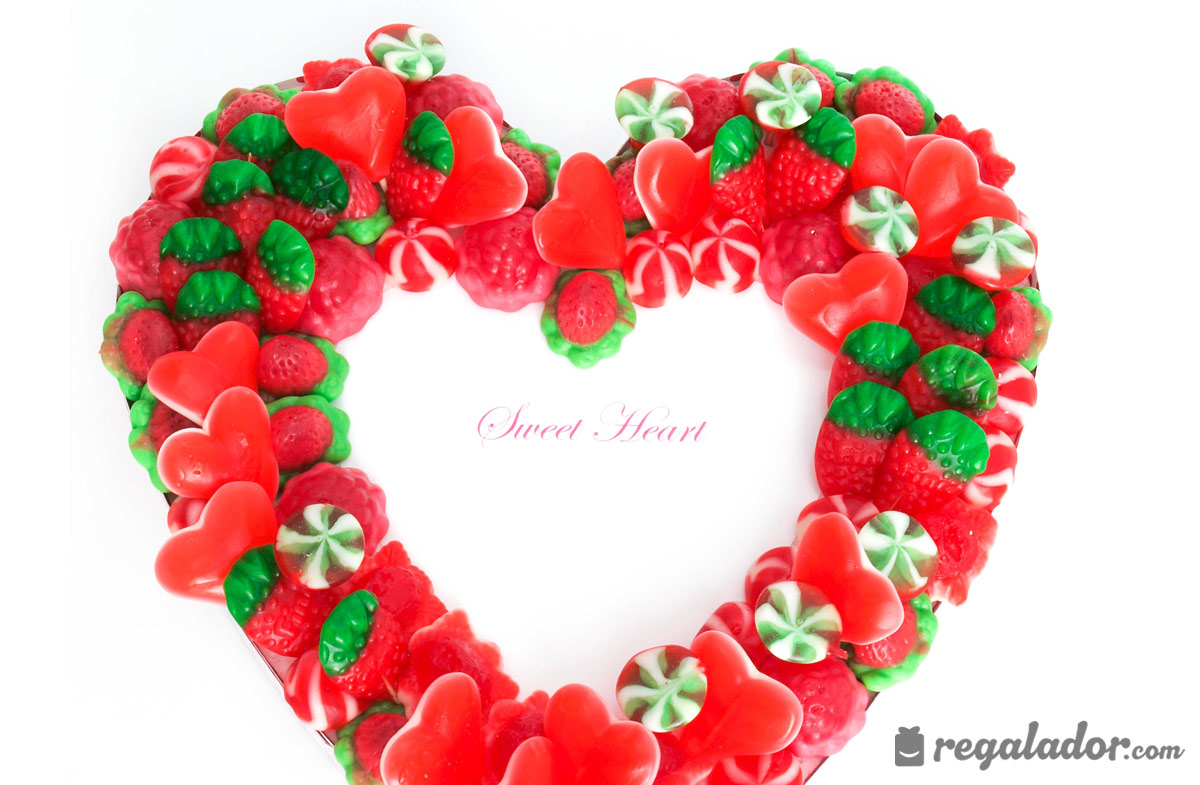 El corazón de chuches más romántico