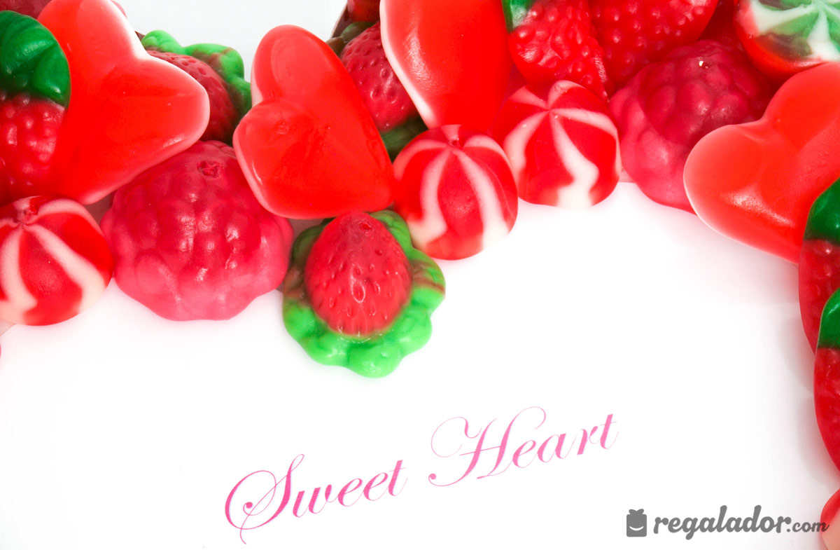 El corazón de chuches más romántico
