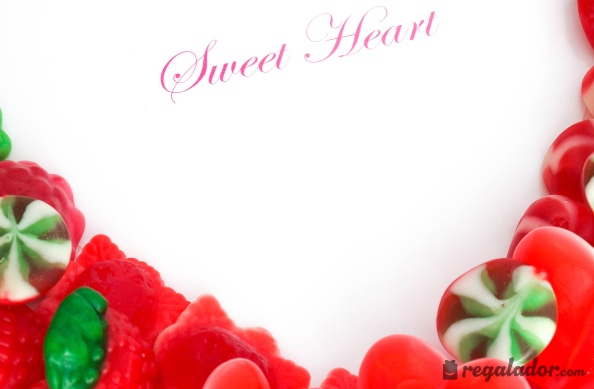 El corazón de chuches más romántico