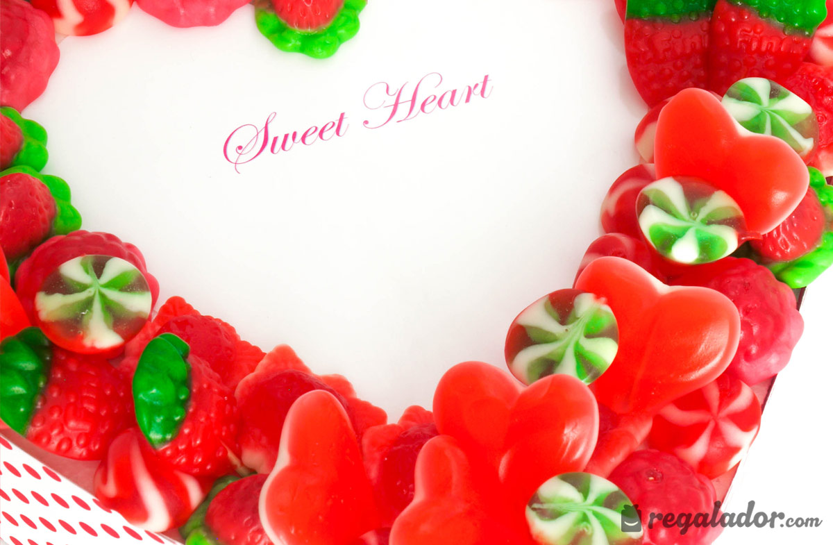 El corazón de chuches más romántico