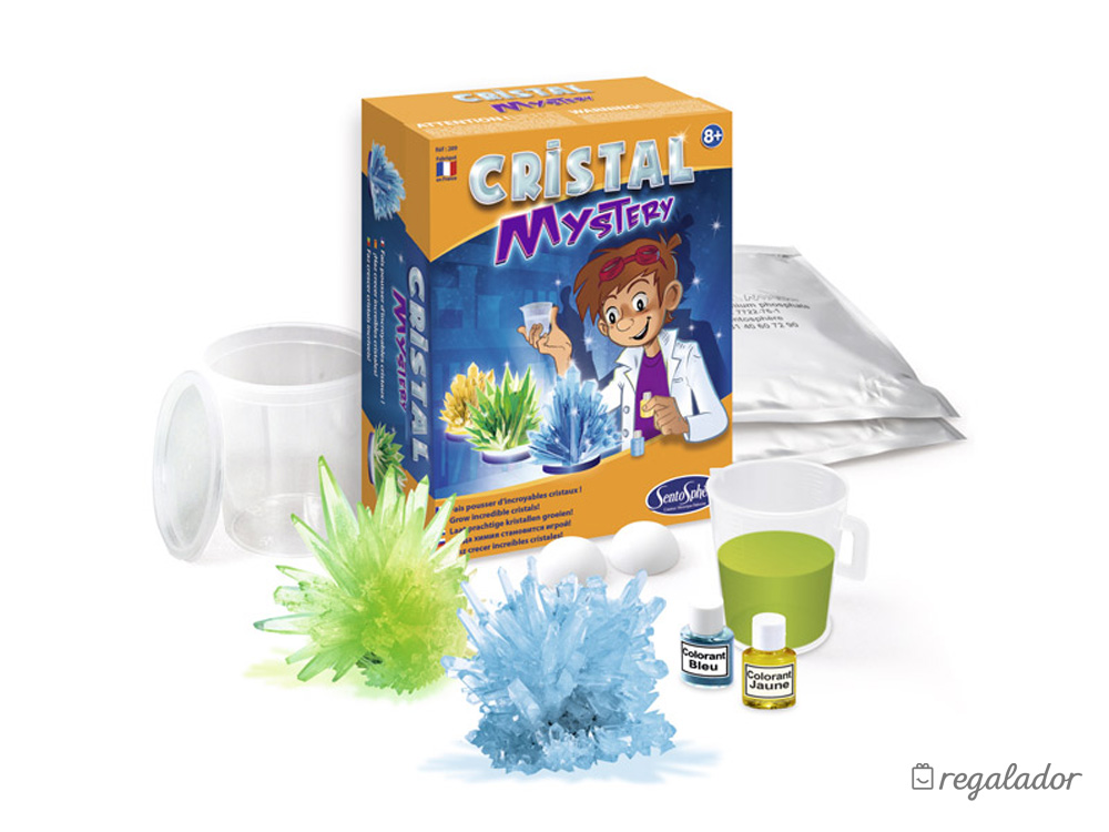 Fábrica de cristales preciosos para pequeños científicos