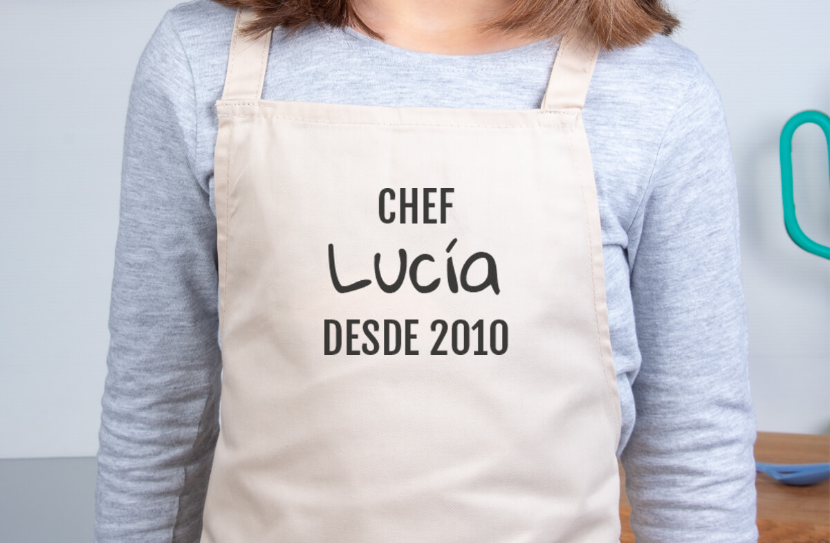 Los delantales personalizados para chef y mini-chef