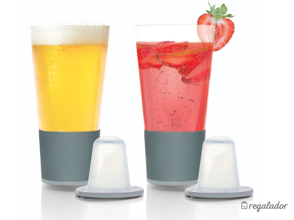 Vasos que mantienen frías las bebidas