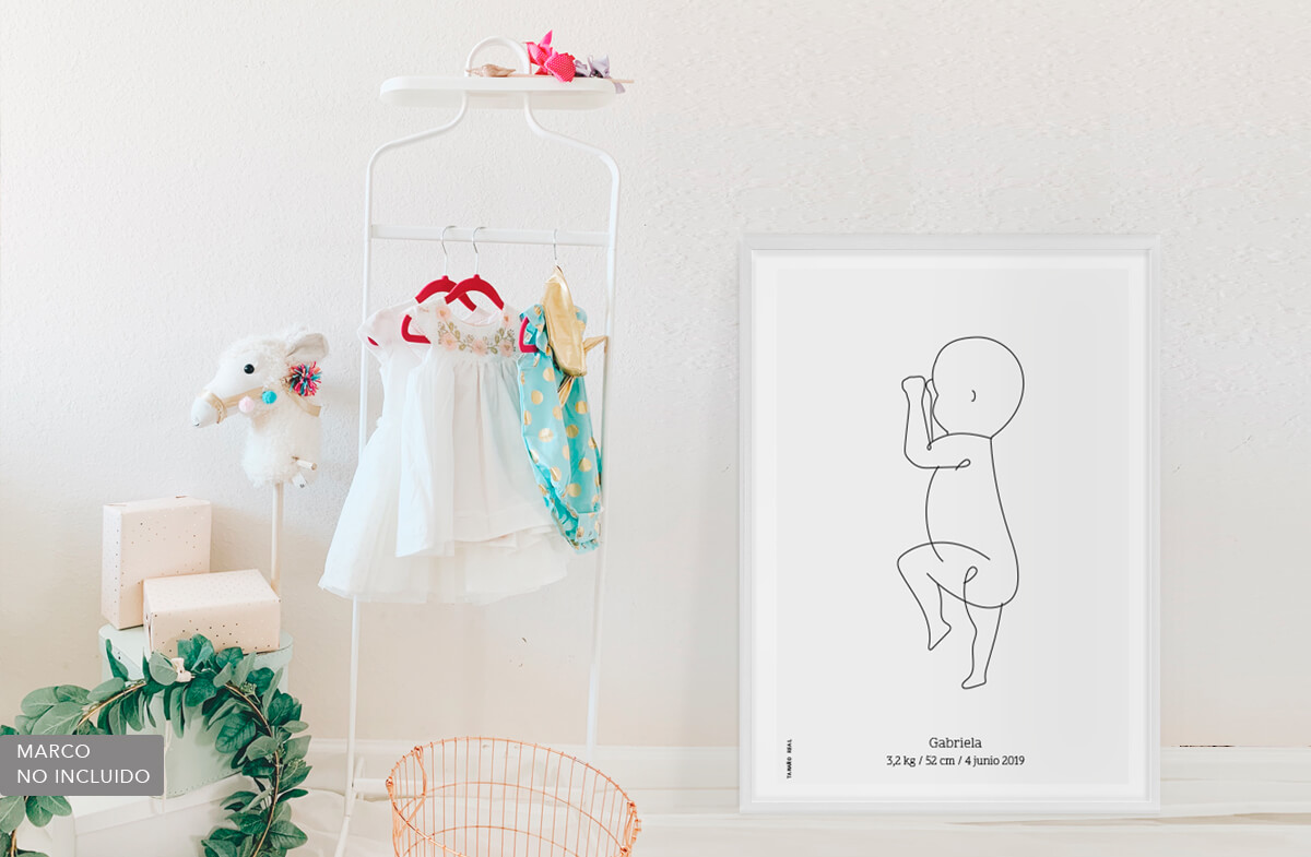 Lámina personalizada de tu bebé a tamaño real